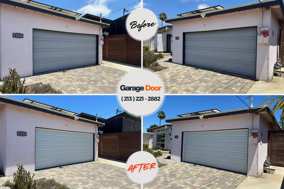 Before and after: garage door repair Auburn Hills, MI